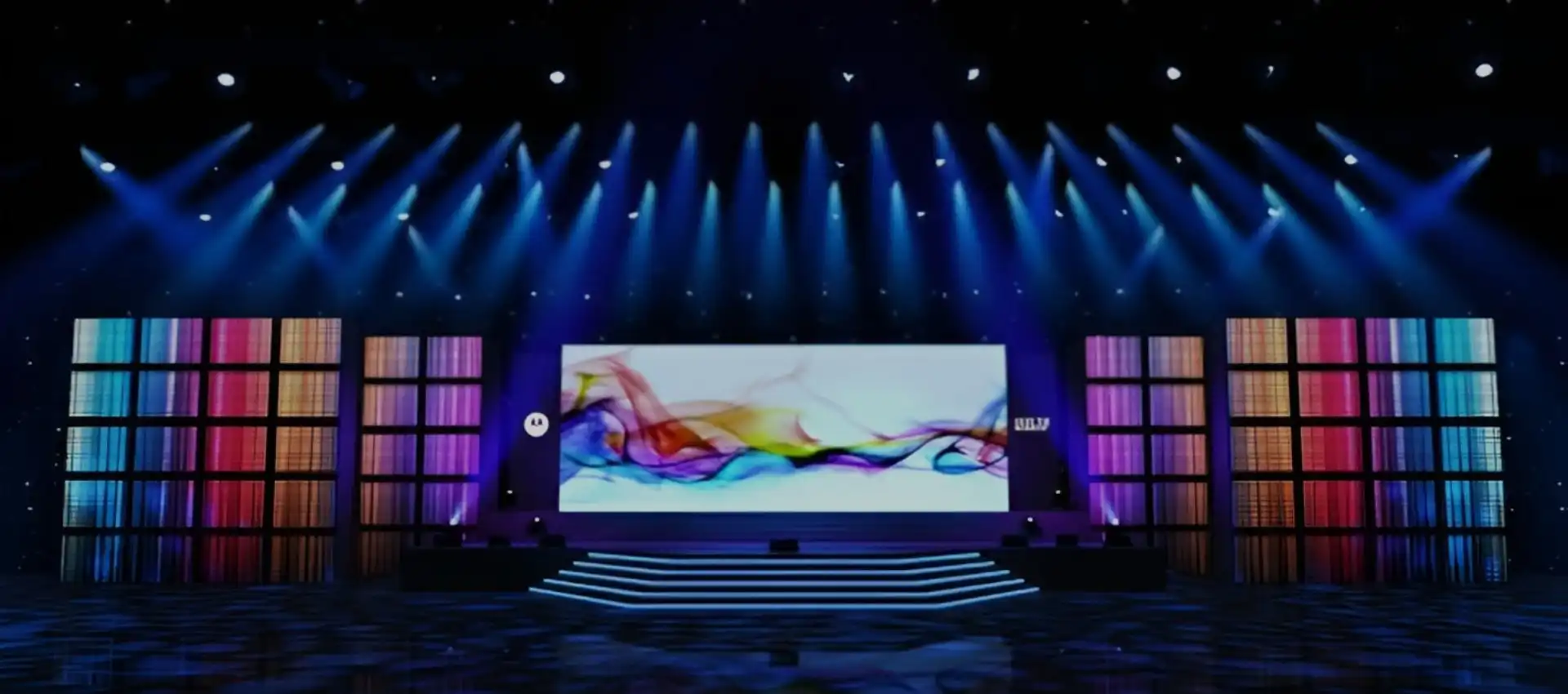 LED video wall setup for trade show breakout sessions during a national conference.